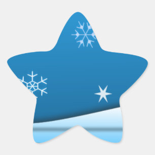Pegatina En Forma De Estrella País de las maravillas del invierno
