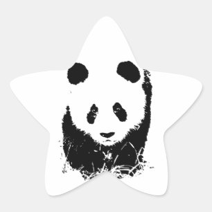 Pegatina En Forma De Estrella Panda