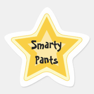 Pegatina En Forma De Estrella Pantalones Inteligentes - Sarcásticos Premios Estr
