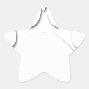 Pegatina En Forma De Estrella Papel Cortando Papas De Perro Y Forma De Corazón