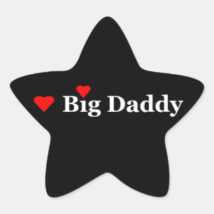 Pegatina En Forma De Estrella Papi grande del corazón