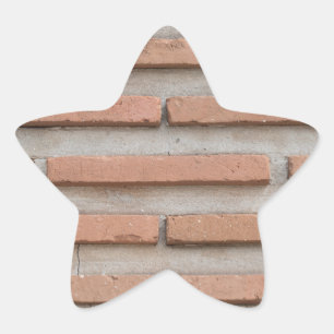 Pegatina En Forma De Estrella pared de ladrillo
