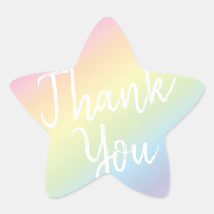Pegatina En Forma De Estrella Pastel Rainbow Stars Baby Shower Simple Moderno