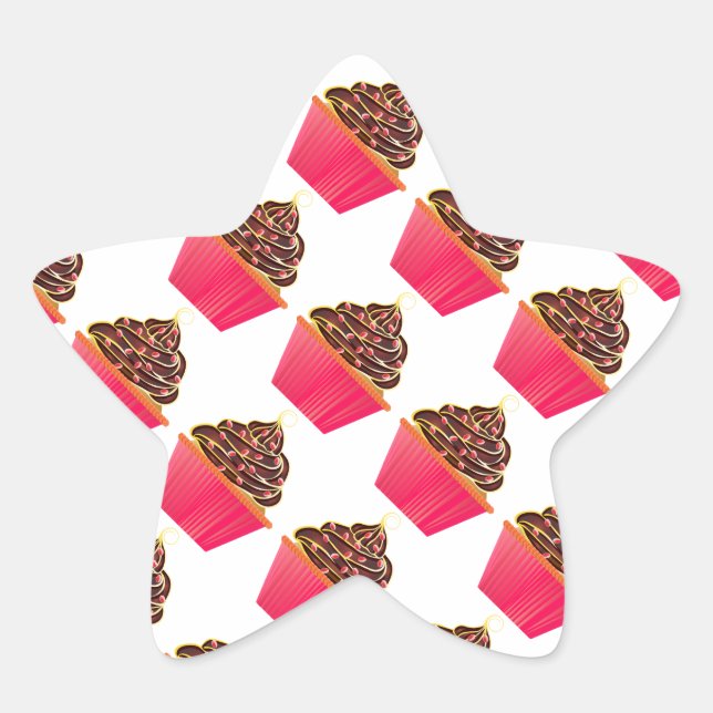 Pegatina En Forma De Estrella Pasteles (Anverso)