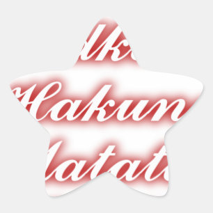 Pegatina En Forma De Estrella Pasteles rojos Vodka Hakuna Matata FUNNY.