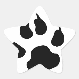 Pegatina En Forma De Estrella Pata del perro