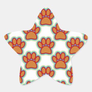 Pegatina En Forma De Estrella Patas de Cachorro