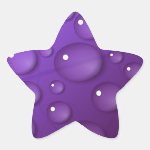 Pegatina En Forma De Estrella Patrón de caída de agua púrpura