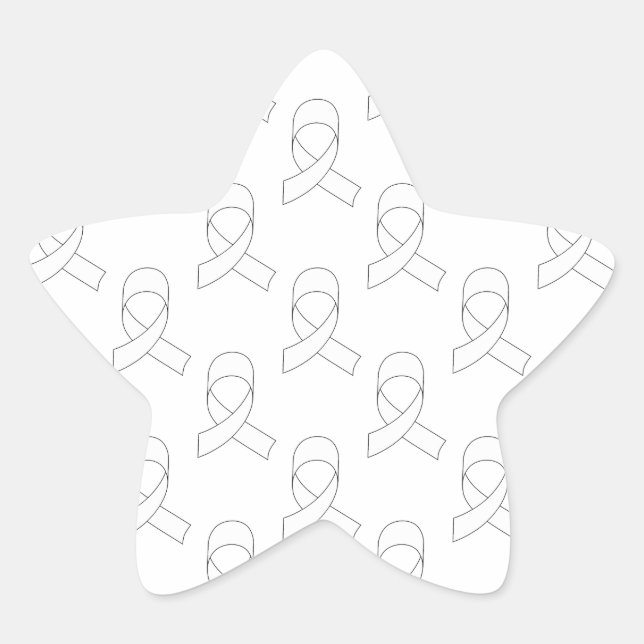 Pegatina En Forma De Estrella Patrón de cinta blanca (Anverso)