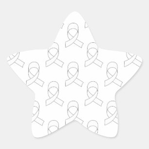 Pegatina En Forma De Estrella Patrón de cinta blanca