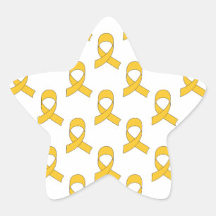 Pegatina En Forma De Estrella Patrón de cinta dorada