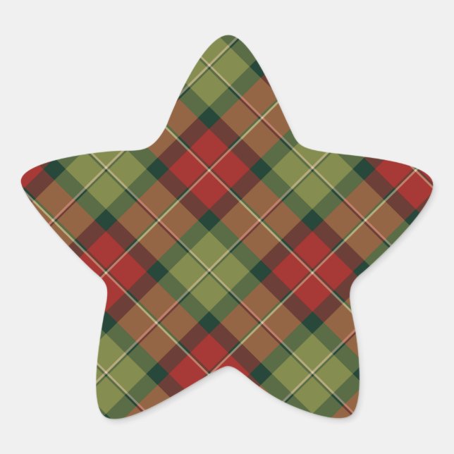 Pegatina En Forma De Estrella Patrón de colocación de Navidades rusos (Anverso)