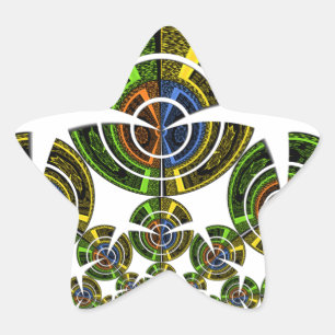 Pegatina En Forma De Estrella Patrón de cultura tribal de masái africana de últi