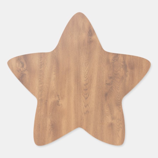 Pegatina En Forma De Estrella Patrón de madera oscura (Anverso)