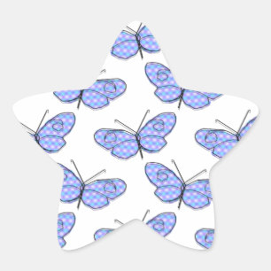 Pegatina En Forma De Estrella Patrón de mariposa cósmica
