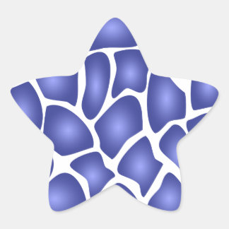 Pegatina En Forma De Estrella Patrón de mosaico al azar azul profundo