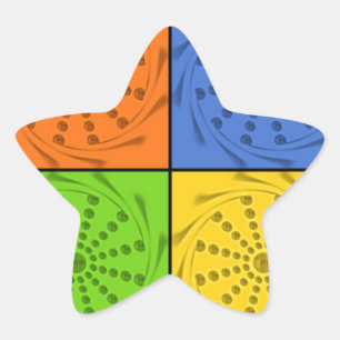 Pegatina En Forma De Estrella Patrón de tejido conjunto sin soldadura egipcio