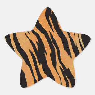 Pegatina En Forma De Estrella Patrón de tigre