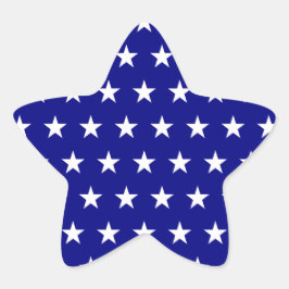 Pegatina En Forma De Estrella Patrón estrella de blanco y de la marina