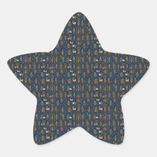 Pegatina En Forma De Estrella Patrón Krishna