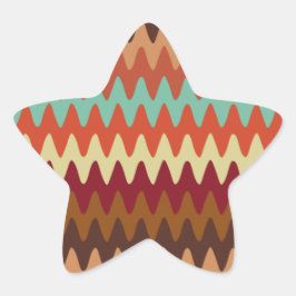 Pegatina En Forma De Estrella Patrón ondulado Sedona Sudoeste