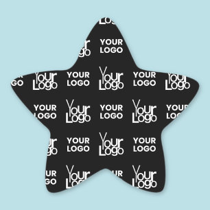 Pegatina En Forma De Estrella Patrón repetitivo de dos logotipos o imágenes