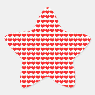 Pegatina En Forma De Estrella Patrones de corazón rojo Bodas cumpleaños de San V