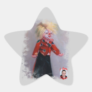 Pegatina En Forma De Estrella Payaso/Pallaso/Clown