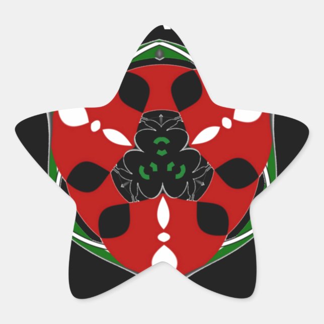 Pegatina En Forma De Estrella "Paz: con Escudo Emblema" (Anverso)