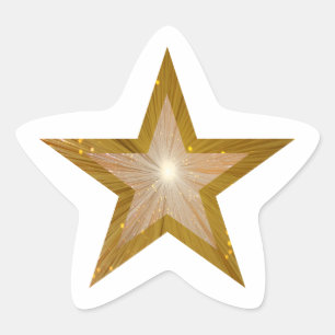 Pegatina En Forma De Estrella Pegatina blanco con forma de estrella Gold Star