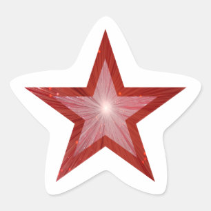 Pegatina En Forma De Estrella Pegatina con forma de estrella de Estrella Roja