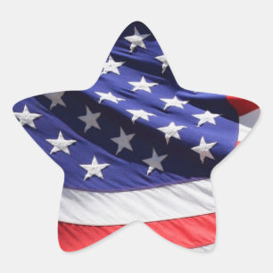 Pegatina En Forma De Estrella Pegatina con forma de estrella de la bandera estad