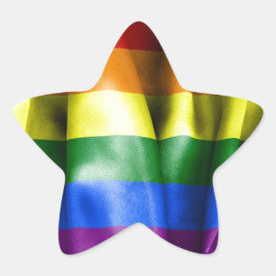 Pegatina En Forma De Estrella Pegatina con forma de estrella de la bandera gay