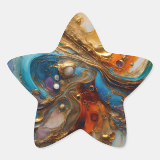 Pegatina En Forma De Estrella Pegatina con forma de estrella multicolor