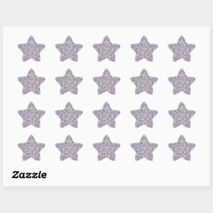 Pegatina En Forma De Estrella Pegatina de caballos azules y blancos