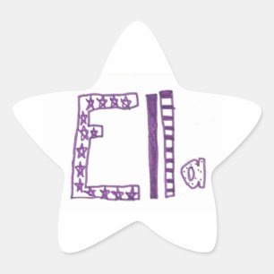 Pegatina En Forma De Estrella Pegatina de Ella