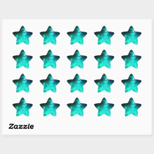 Pegatina En Forma De Estrella Pegatina de Esmeralda del cielo nocturno