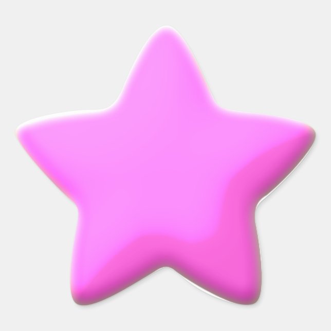 Pegatina En Forma De Estrella Pegatina de estilo almohada rosa (Anverso)