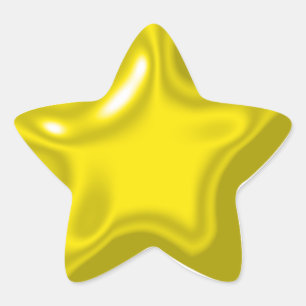 Pegatina En Forma De Estrella Pegatina de estilo globo amarillo