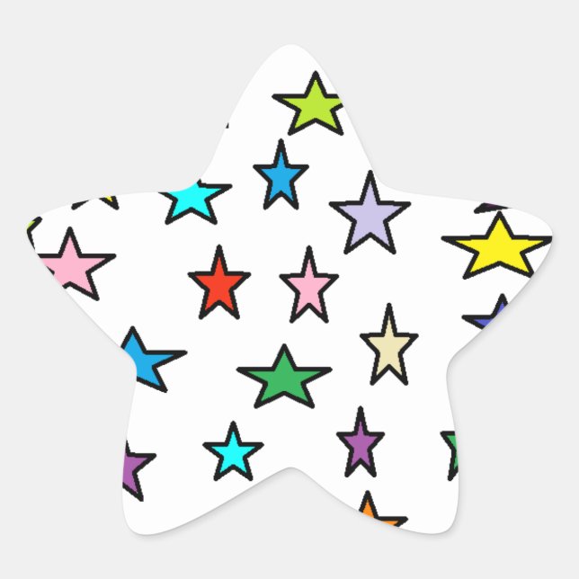 Pegatina En Forma De Estrella Pegatina de estrella (Anverso)
