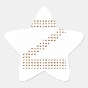 Pegatina En Forma De Estrella Pegatina de estrella con patrón Z de aventura de s