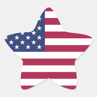 Pegatina En Forma De Estrella Pegatina de estrella de la bandera americana