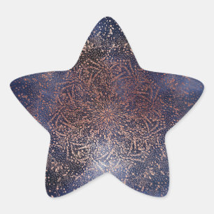 Pegatina En Forma De Estrella Pegatina de estrella de Navidad con brillo dorado