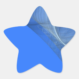 Pegatina En Forma De Estrella Pegatina de estrella verde azulada de fondo fracta