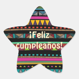Pegatina En Forma De Estrella Pegatina de Feliz Cumpleanos