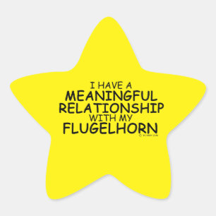 Pegatina En Forma De Estrella Pegatina de Flugelhorn Star de relación significat