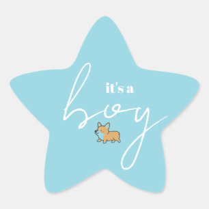 Pegatina En Forma De Estrella Pegatina de forma de estrella azul para baby showe