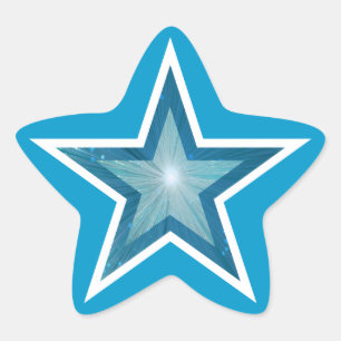 Pegatina En Forma De Estrella Pegatina de forma estrella de estrella azul