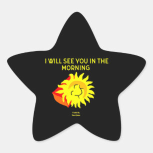 Pegatina En Forma De Estrella Pegatina de Good Night Sun Star