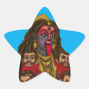 Pegatina En Forma De Estrella Pegatina de la Diosa Kali